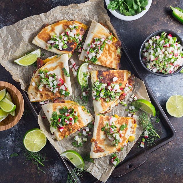 Spicy Chorizo Quesadillas With Radish And Fennel Salsa Recipe The