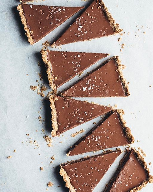 Chocolate Ganache Tart With Pink Sea Salt Recipe The Feedfeed