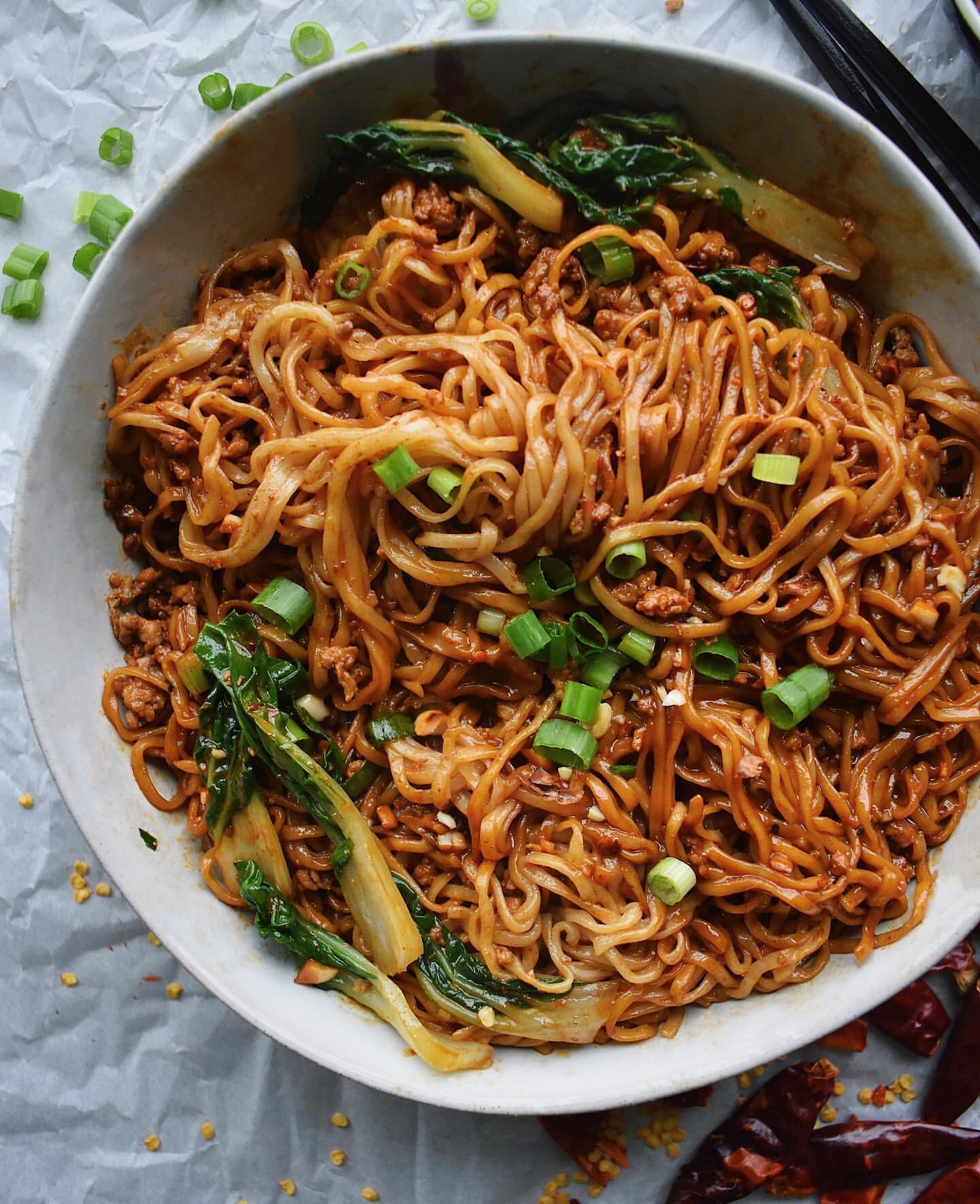 Spicy Sesame Dan Dan Noodles Recipe The Feedfeed