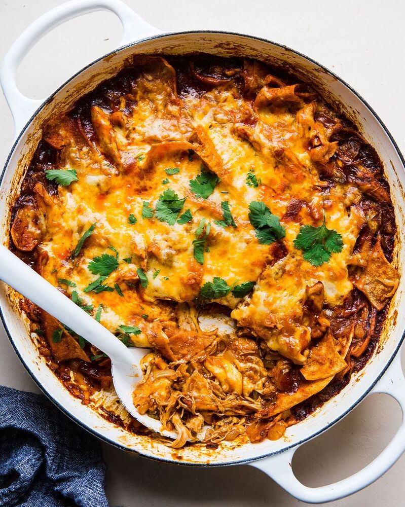 Quick And Easy Chicken Enchilada Skillet Recipe The Feedfeed