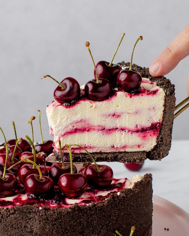 No Bake Cherry Cheesecake Recipe The Feedfeed