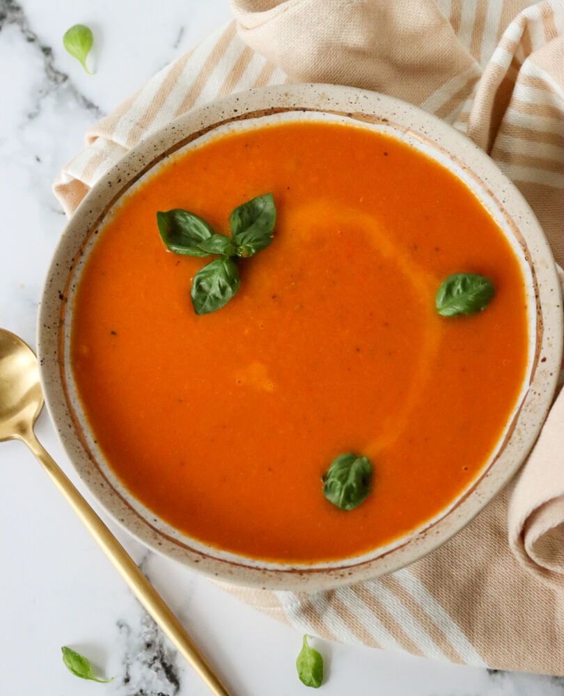 Sheet Pan Roasted Tomato Carrot Bell Pepper Soup Recipe The Feedfeed