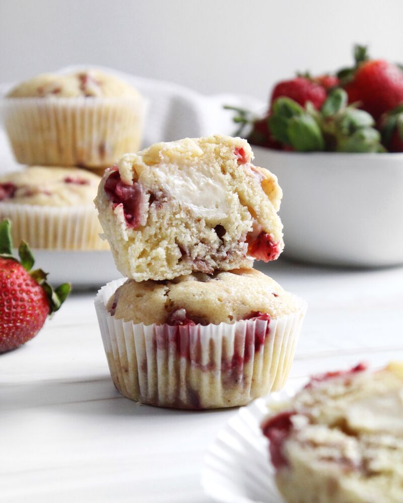 Strawberry Cheesecake Muffins Recipe The Feedfeed