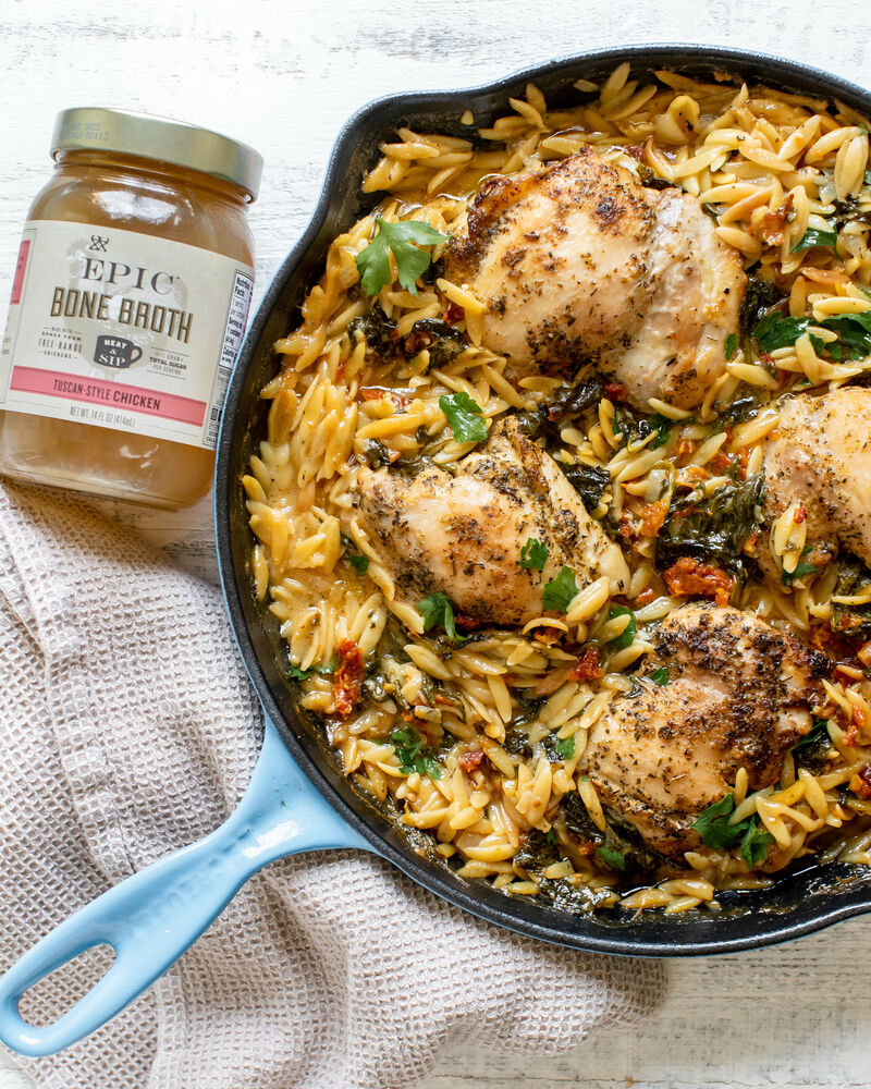 Tuscan Chicken Orzo Video Recipe The Feedfeed