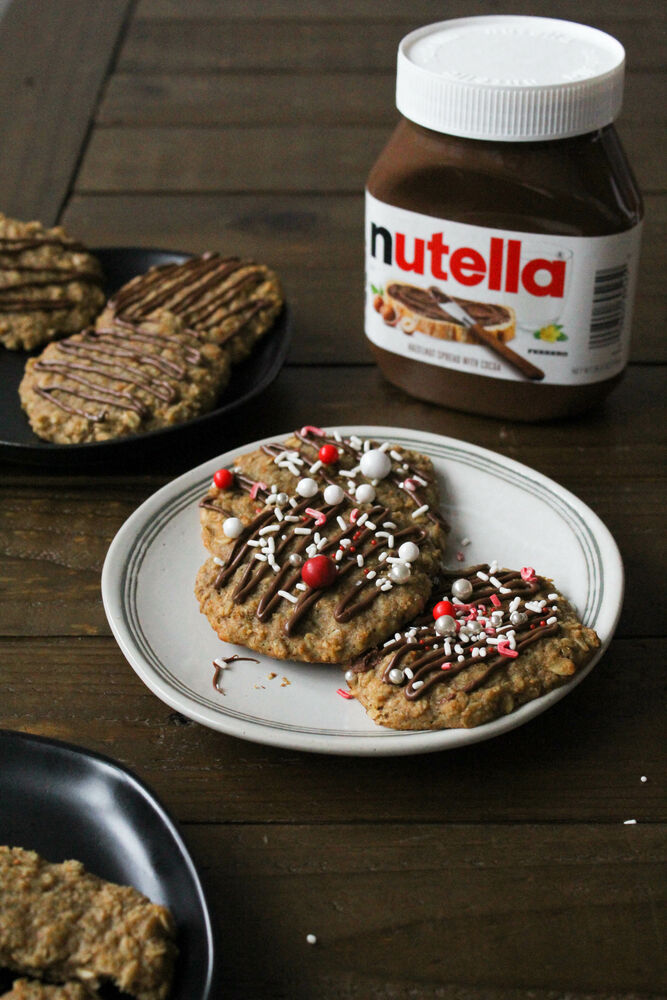 Baked Oatmeal Breakfast Cookies With Nutella Video Recipe The Feedfeed