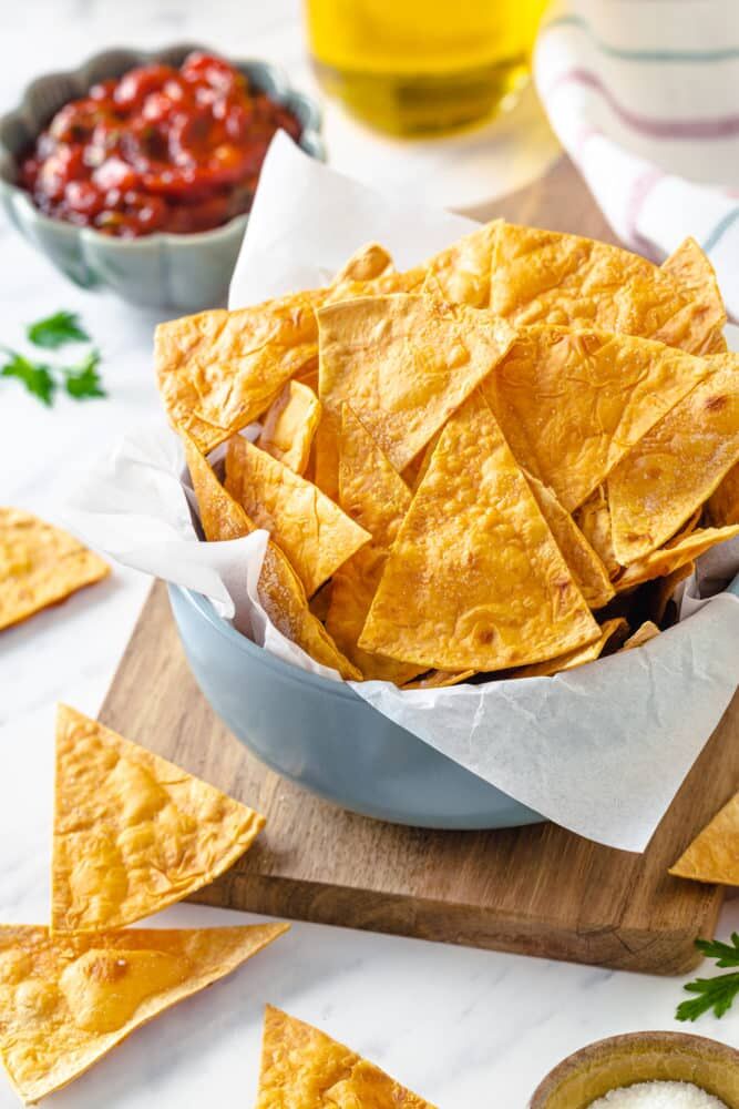 Simple Homemade And Gluten Free Tortilla Chips Recipe The Feedfeed