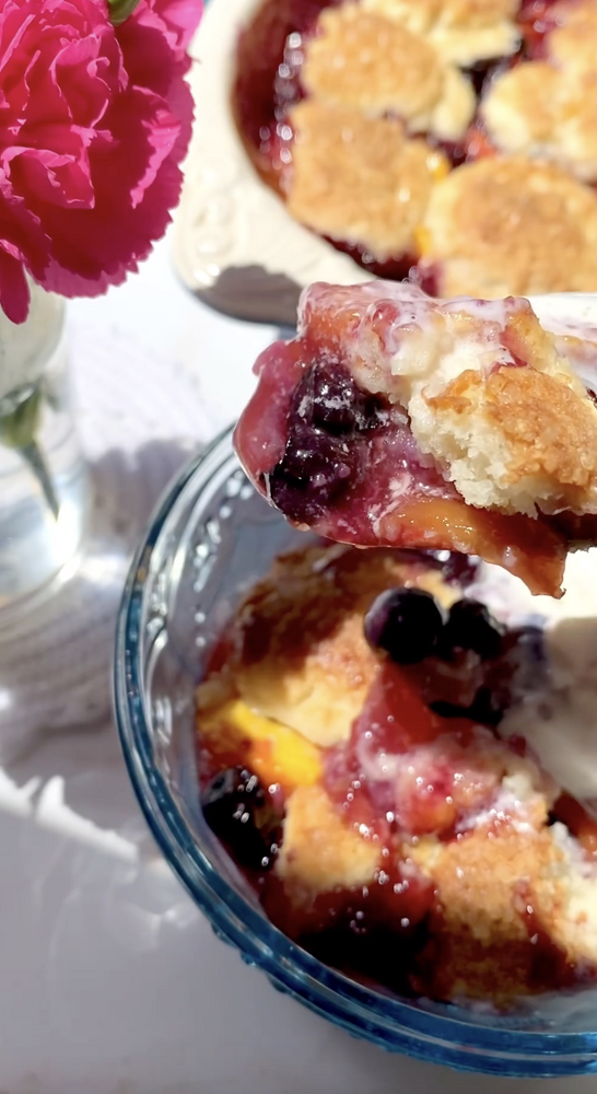 Blueberry Nectarine Cobbler Recipe The Feedfeed