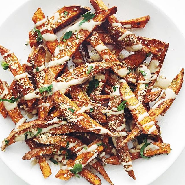 Crispy Sweet Potato Wedges With Lemon Tahini Sauce By Feedyourglow Quick Easy Recipe The Feedfeed