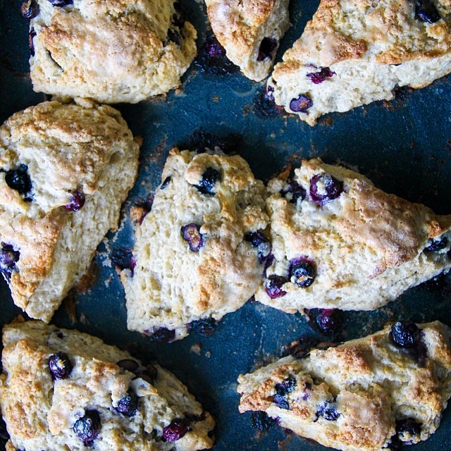 Blueberry Buttermilk Scones With Cinnamon Sugar Butter Recipe The