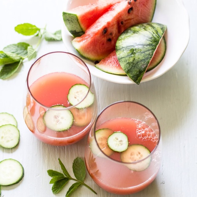 Sparkling Watermelon Cucumber Juice The Feedfeed