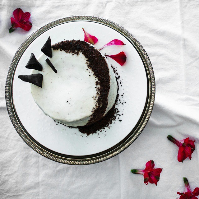 Chocolate Cake With Almond Liqour And Honey Goat Cheese Frosting Recipe