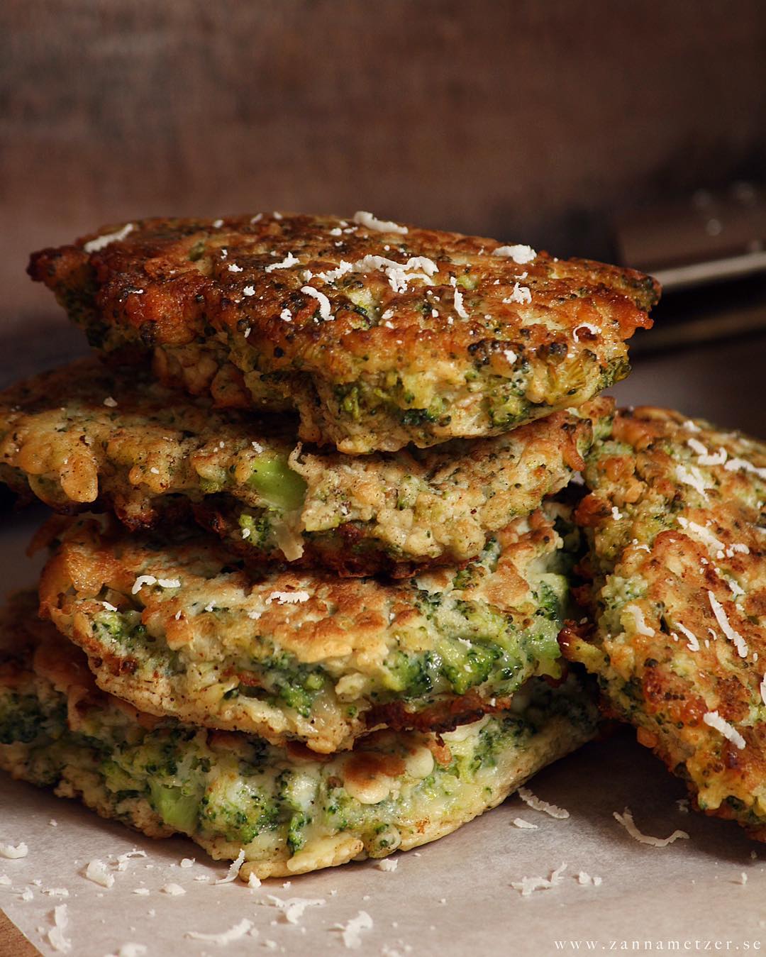 Broccoli Fritters With Parmesan Garlic Recipe By Zanna Metzer The Feedfeed