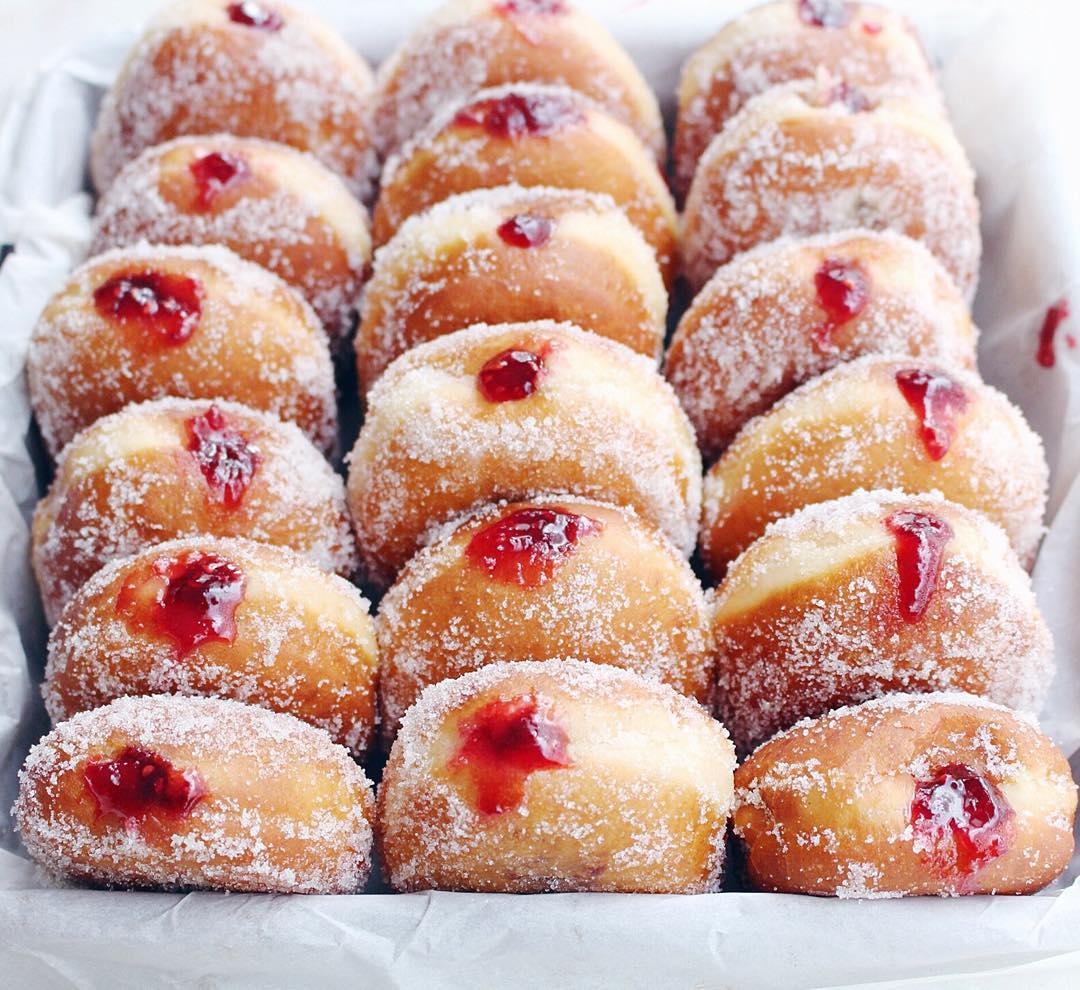 Raspberry Jam Doughnuts by thesweetandsimplekitchen | Quick & Easy Recipe |  The Feedfeed