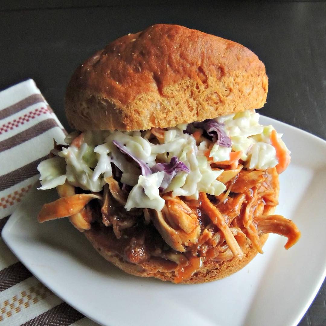 Raspberry Chipotle Barbecue Pulled Chicken Sandwich by ...