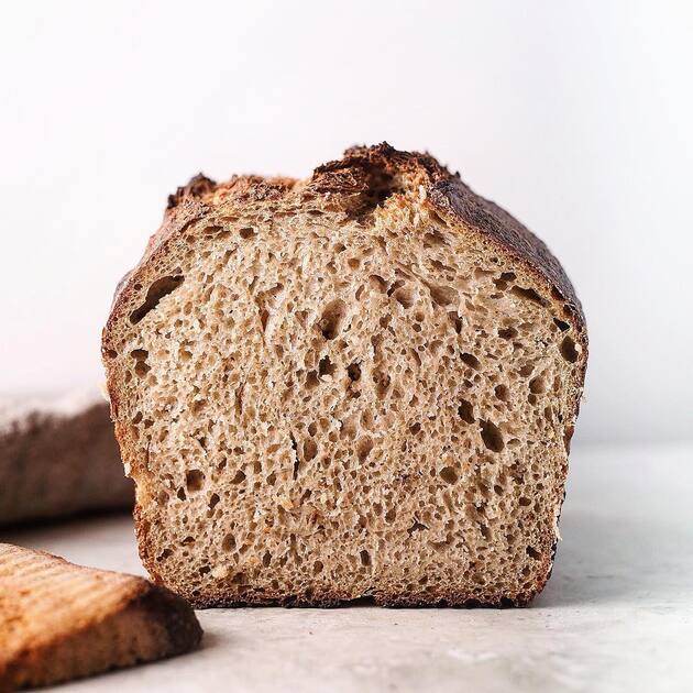 Whole Wheat Sourdough Sandwich Bread