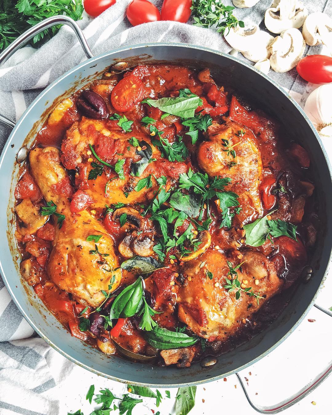 Slow Cooked Chicken Cacciatore Recipe | The Feedfeed