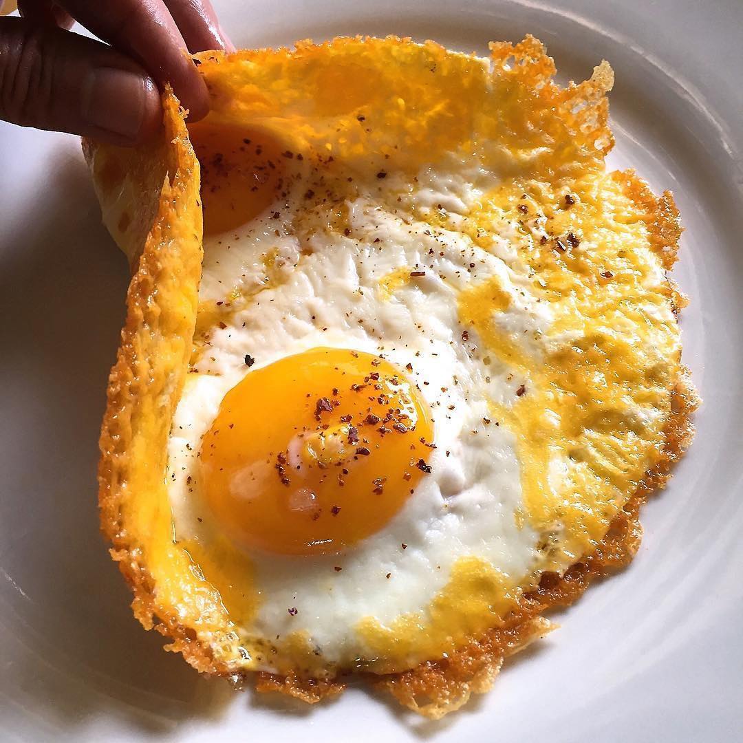 Crispy Cheddar Sunnyside Egg recipe by No Leftovers Food & Travel The Feedfeed