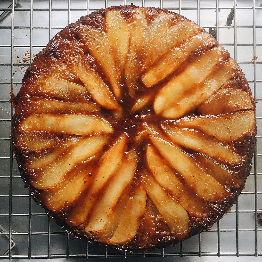 Gingerbread Pear Upside Down Cake Recipe The Feedfeed