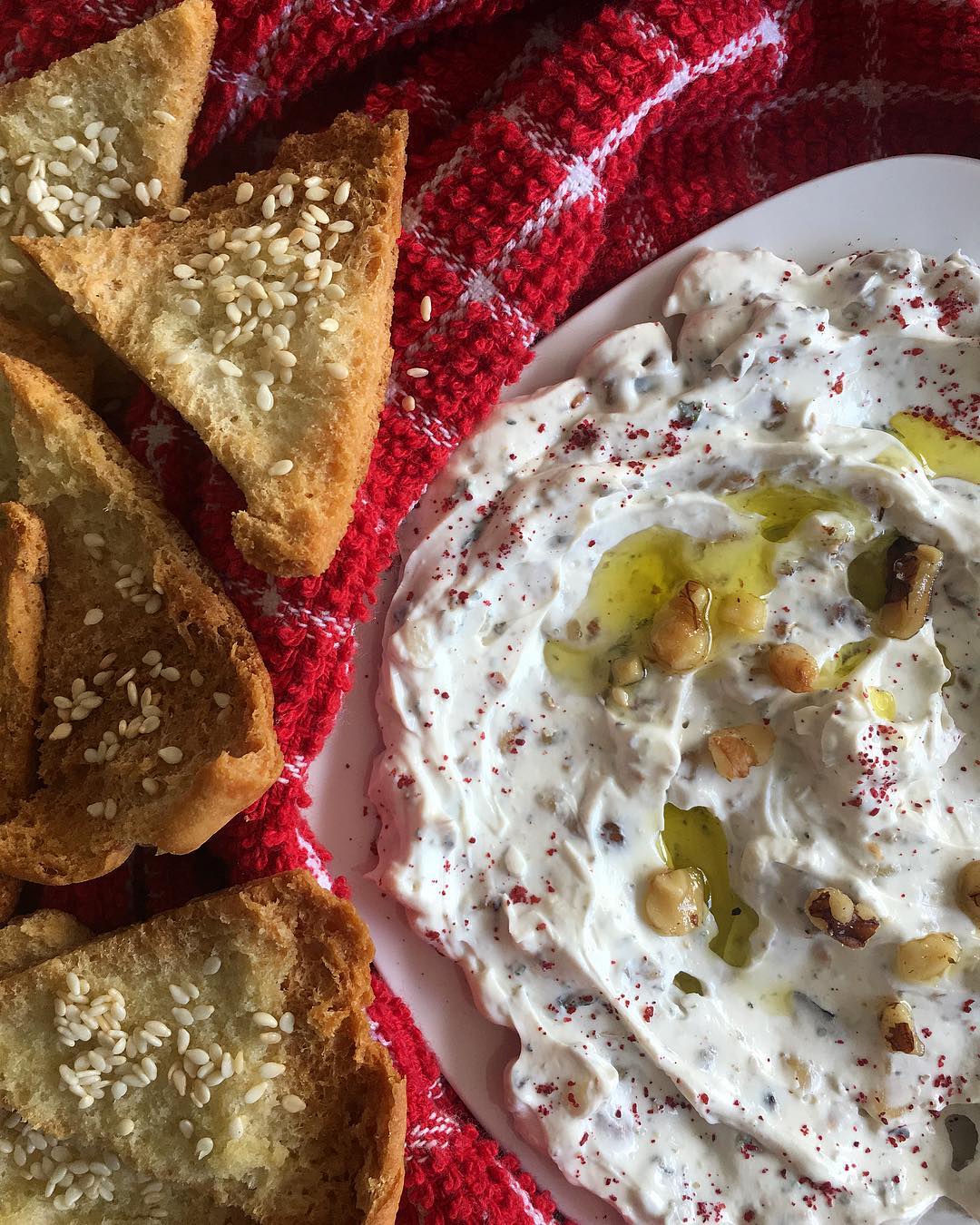 Walnut Labneh Dip by fufuinthekitchen Quick & Easy Recipe The Feedfeed