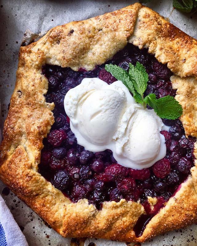 Blackberry Blueberry Galette with Pistachio Crust Recipe The Feedfeed