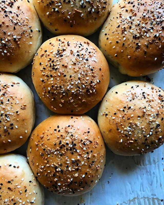 Everything Seasoned Burger Buns Recipe | The Feedfeed