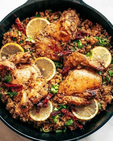 Spanish Cauliflower Rice With Chicken Recipe The Feedfeed