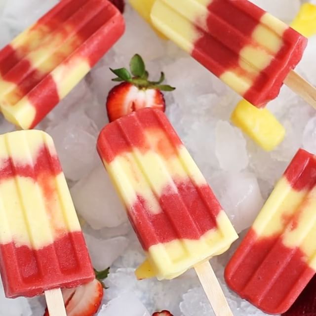 Lava Flow Popsicles - Paleo & Vegan! • One Lovely Life