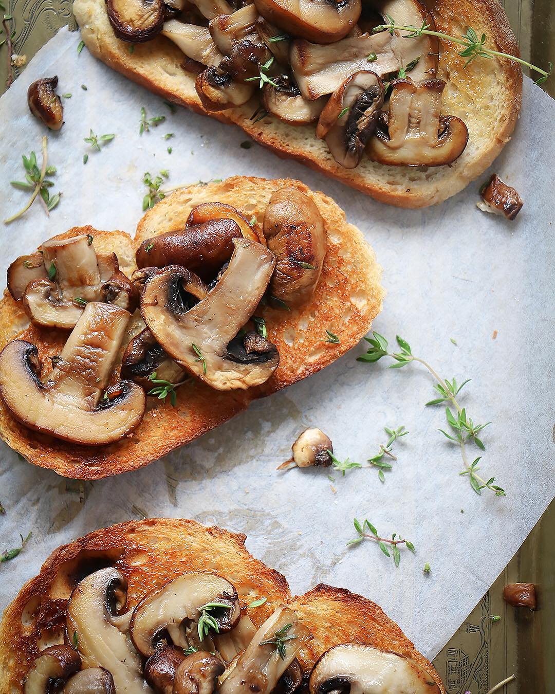 Garlic, Lemon And Thyme Mushroom Toast Recipe | The Feedfeed