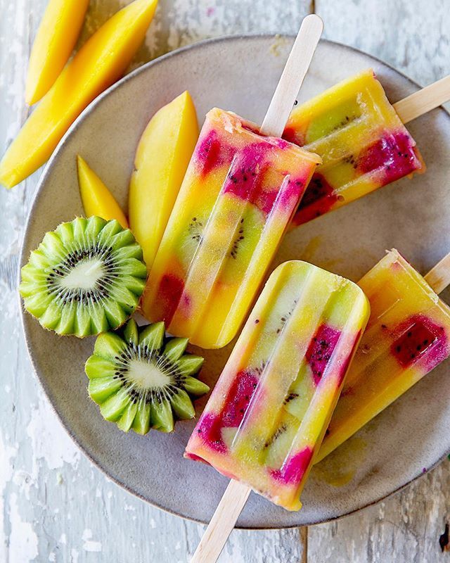 Mango Pineapple Kiwi And Dragon Fruit Ice Pops By Realfoodbydad Quick Easy Recipe The Feedfeed