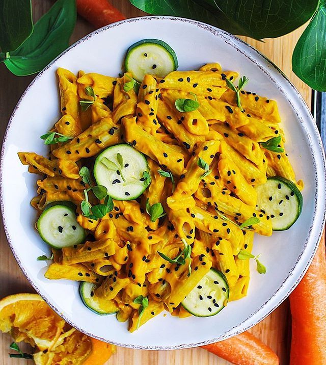 Creamy Carrot-Coconut Pasta with Zucchini by goodnessavenue | Quick & Easy  Recipe | The Feedfeed