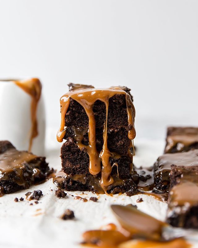 Fudge Brownies with Caramel Sauce Recipe The Feedfeed