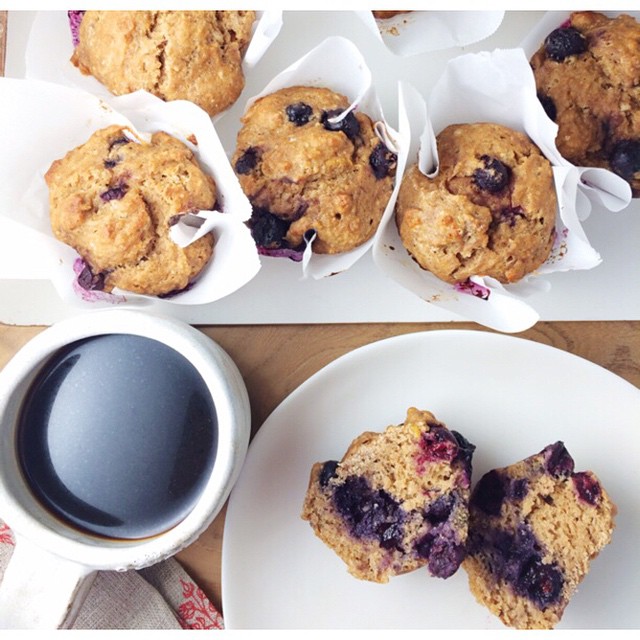 Whole Wheat Lemon & Blueberry Muffins by thefeedfeed | Quick & Easy ...