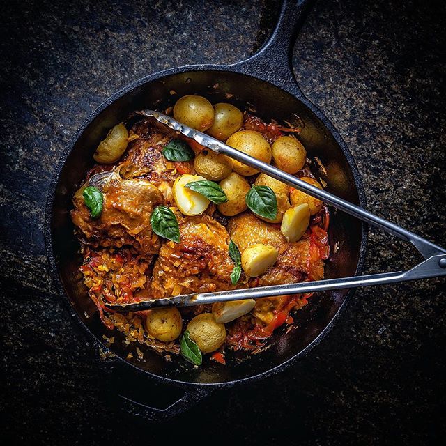 Braised Chicken Thighs With Saffron Potatoes & Thyme Recipe The Feedfeed