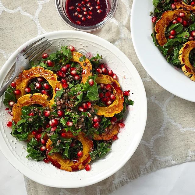 Delicata Squash And Quinoa Salad With Sweet Pomegranate Dressing by petitecanteen Quick & Easy