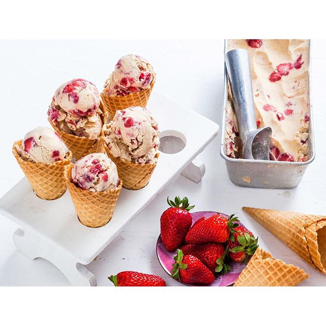 Almond Milk Strawberry Ice Cream Recipe The Feedfeed