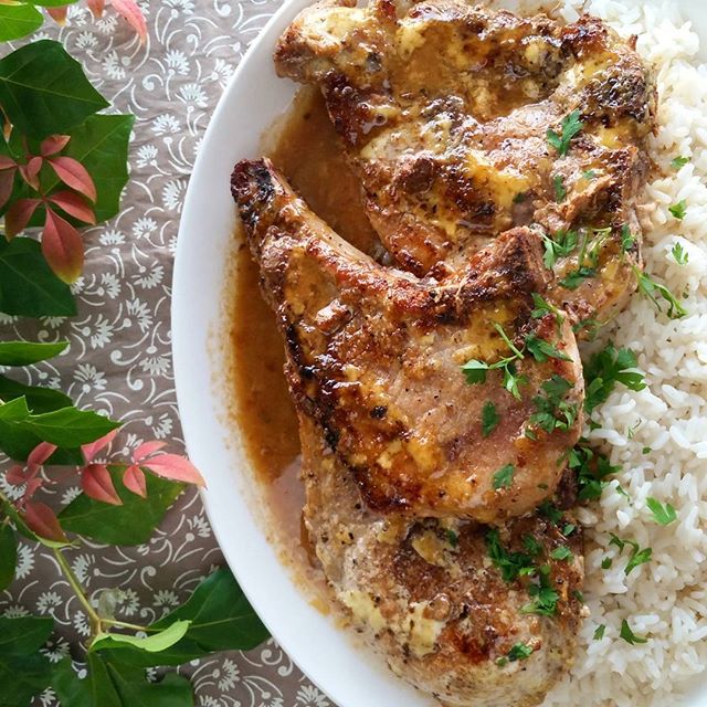 Honey Mustard Glazed Pork Chops Recipe The Feedfeed