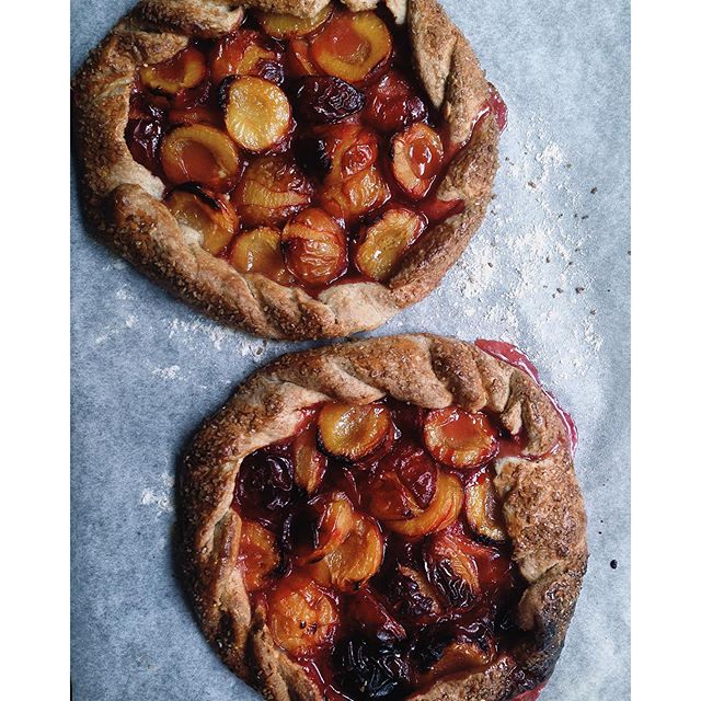 Whole Wheat & Cream Cheese Galette With Plum & Pine Nuts Recipe The