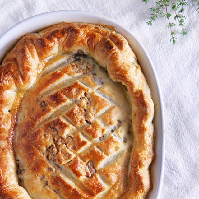 Turkey & Leek Pot Pie With Bacon, Sage, & Walnut by portandfin Quick & Easy Recipe The Feedfeed