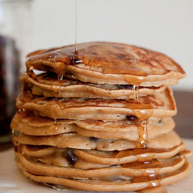 Pumpkin Chocolate Chip Pancakes Recipe By Gaby Dalkin The Feedfeed