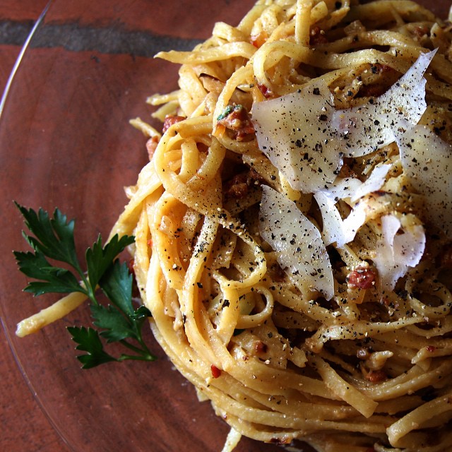 Linguine Carbonara Recipe | The Feedfeed