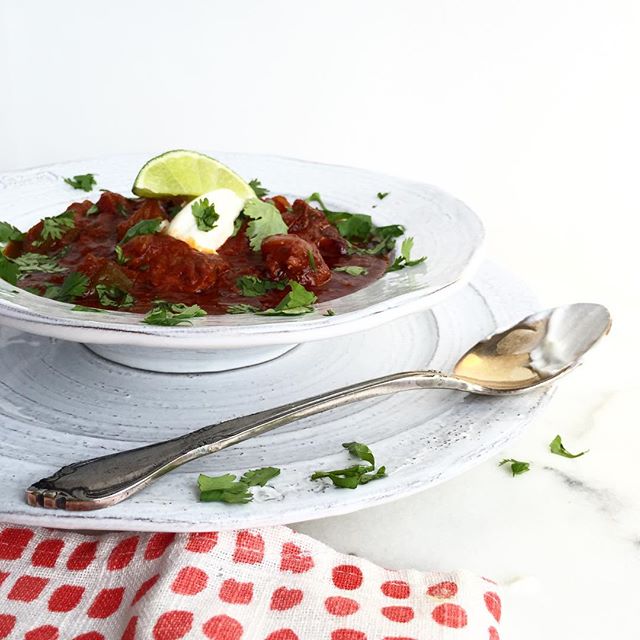 Pork Shoulder & Lager Beer Chili recipe by A Pleasant Little Kitchen