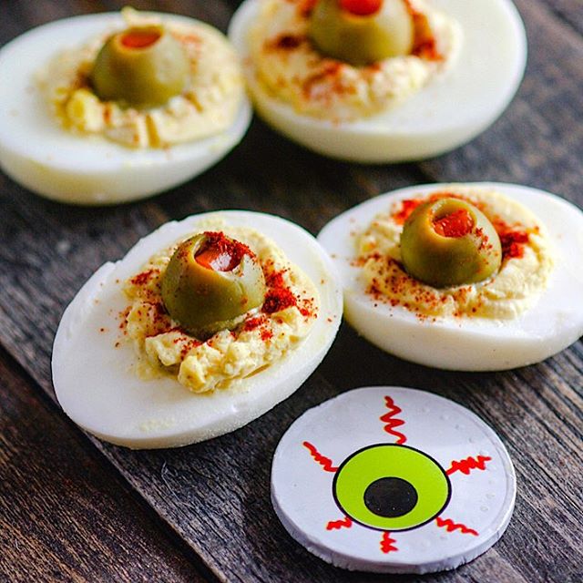 Spooky Deviled Eggs By Cottercrunch Quick And Easy Recipe The Feedfeed