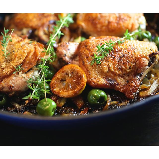 Braised Lemon Chicken With Onion, Garlic & Olives Recipe The Feedfeed