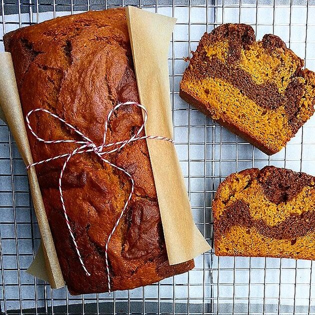 Cream Cheese Swirled Pumpkin Bread with Salted Maple Butter. - Half Baked  Harvest