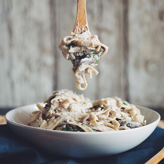 Creamy Mushroom Fettuccine Alfredo With Brown Rice Fettucini Recipe