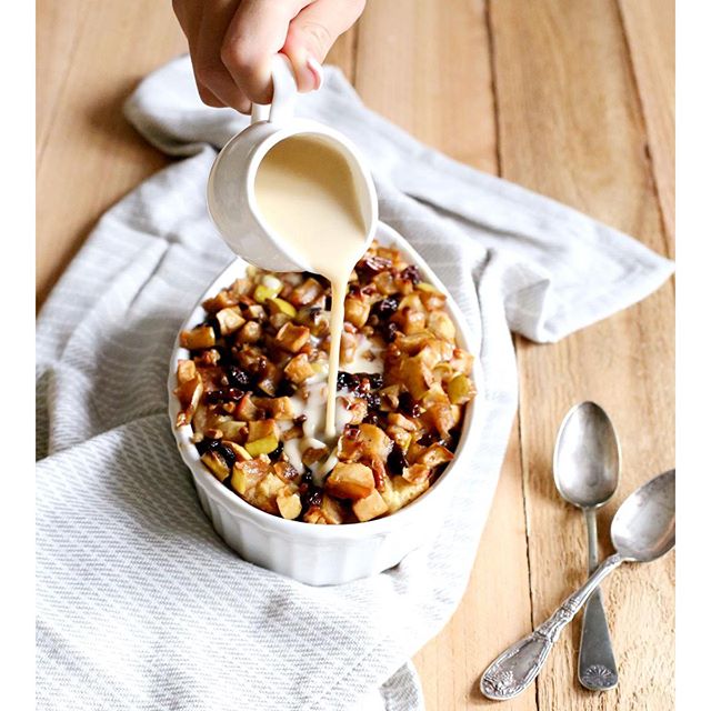 Apple Bourbon Bread Pudding Recipe The Feedfeed