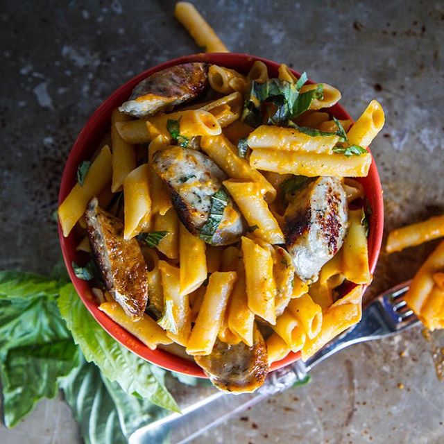 Sundried Tomato & Spicy Chicken Sausage Pasta Recipe | The Feedfeed