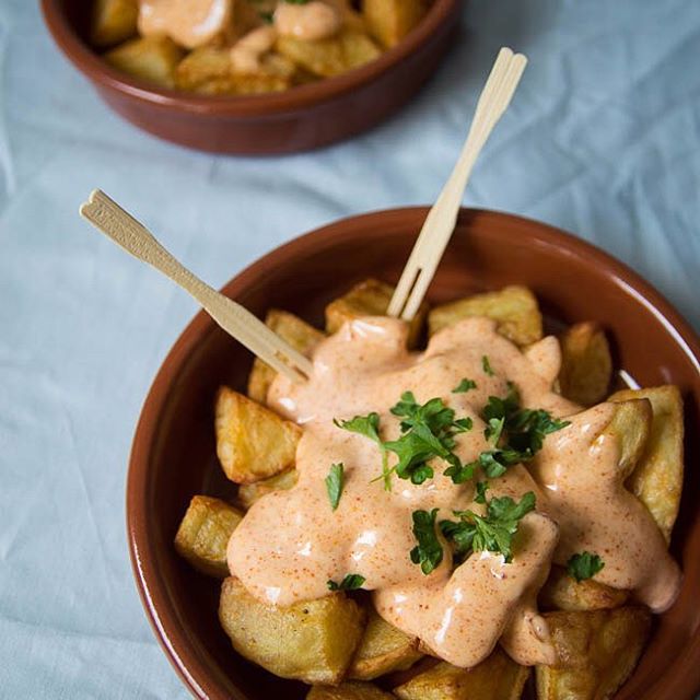 Patatas Bravas With Smoke Paprika, Cayenne, Garlic & Mayonnaise by