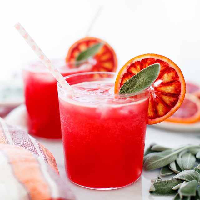 Blood Orange And Sage Sparkling Soda Recipe | The Feedfeed