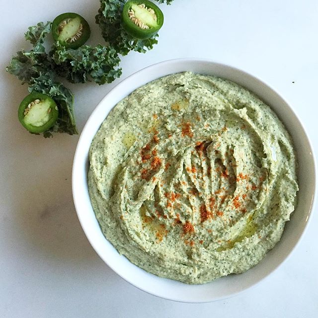 Kale Jalapeño Hummus recipe by kruti shah The Feedfeed